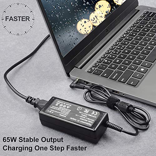 65W Round Blue Tip Charger for HP Laptops & Older Chromebooks | Fits any HP with a blue circle end/barrel. Safe 65W/45W power for Pavilion, EliteBook & older Chromebooks (NOT USB-C).