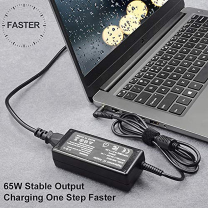 65W Round Blue Tip Charger for HP Laptops & Older Chromebooks | Fits any HP with a blue circle end/barrel. Safe 65W/45W power for Pavilion, EliteBook & older Chromebooks (NOT USB-C).