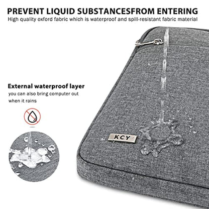 KCY Laptop Sleeve Case 15.6 Inch, Slim Waterproof Computer Cover Bag Compatible with MacBook Air 15 M3/M4, MacBook Pro 15/16, 15-16 “ Hp Lenovo Dell Acer Asus Notebook, Grey - color: Grey, size: 15-16 Inch(39x29x2.5cm)