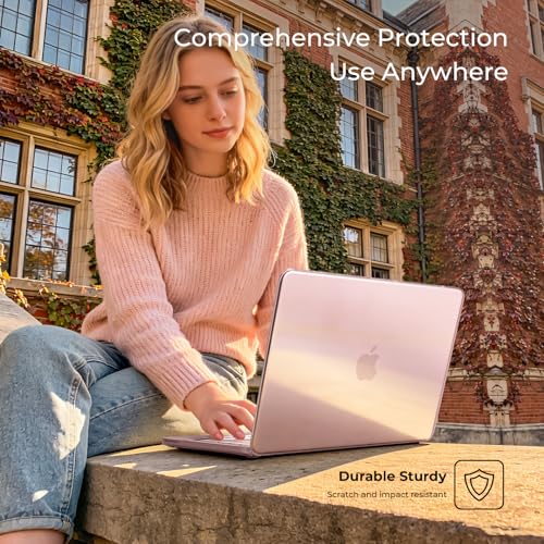 EooCoo Case for MacBook Neo 13 inch 2026, Scratch Resistant, Crystal Blush | Lightweight, Sturdy, Easy Snap-On, Against Scratches & Everyday Bumps, Model A3404 with A18 Pro Chip - color: Crystal Blush, size: Neo 13-inch
