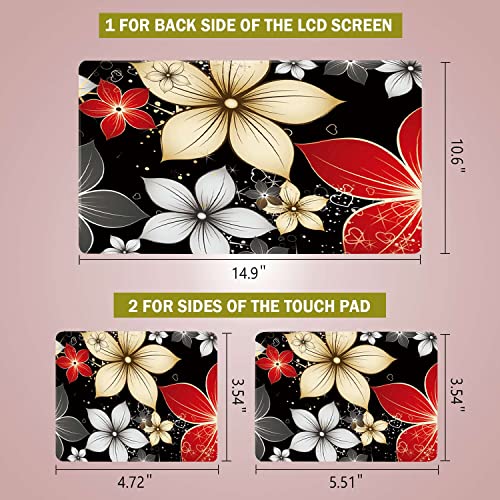 Laptop Notebook Skin Sticker Cover Decal Fits 12 13 13.3 14 15 15.4 15.6 inch Laptop Protector Notebook PC | Easy to Apply, Remove and Change Styles (Flowers) - color: Flowers
