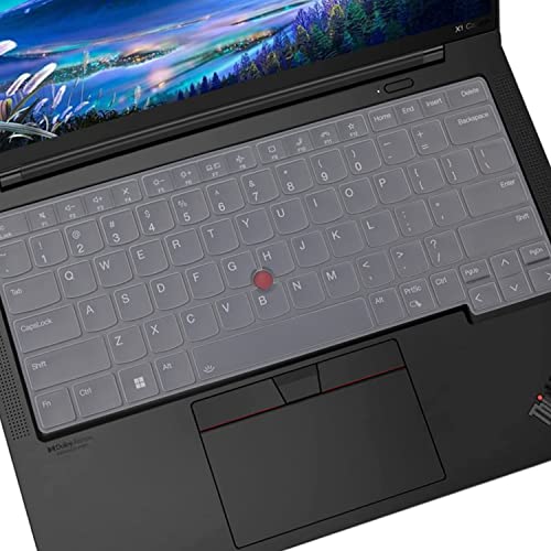 Keyboard Cover for Lenovo ThinkPad T14 T14s L14 P14 (Gen 3/4/5), Thinkpad x1 Carbon Gen 11/10, Thinkpad E14 Gen 6/5, ThinkPad X1 Yoga Gen 8/7, Thinkpad 14 Inch Laptop Keyboard Skin-Clear - color: Clear