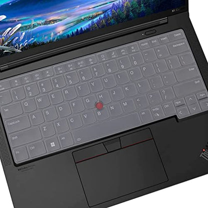 Keyboard Cover for Lenovo ThinkPad T14 T14s L14 P14 (Gen 3/4/5), Thinkpad x1 Carbon Gen 11/10, Thinkpad E14 Gen 6/5, ThinkPad X1 Yoga Gen 8/7, Thinkpad 14 Inch Laptop Keyboard Skin-Clear - color: Clear