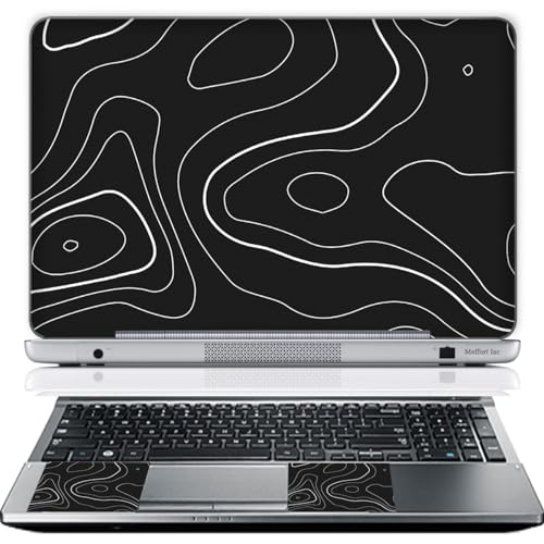17 17.3 Inch Laptop Skin Sticker Cover Premium Sticker Cover Art Decal Decorative (Included 2 Wrist Pad Skins) - Topographic - color: 3600, size: 17 - 17.3 Inch