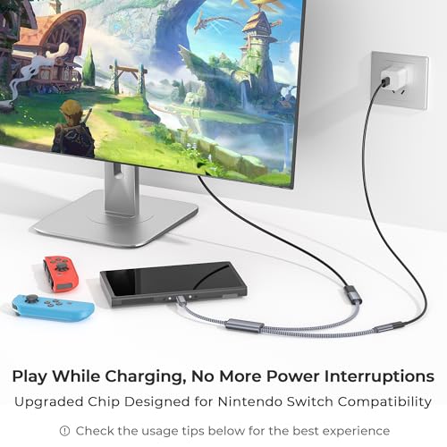 Basesailor USB C to HDMI Adapter,Type C to 4K HDMI with 100W PD Charger | USBC to HDMI Female Converter for Nintendo Switch,Steam Deck,iPhone 17 16 15,MacBook,iPad,Samsung S25 and Display Mode Device