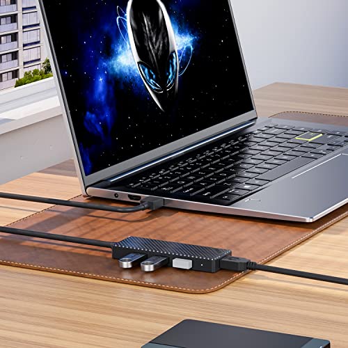 USB Hub 3.0 4-Port, Ultra Slim Data USB Splitter with 2ft Extended Cable Compatible for PC, MacBook, Mac Pro/Mini, iMac, Laptop, Surface Pro, PS4, XPS, Flash Drive, Xbox One, Mobile HDD
