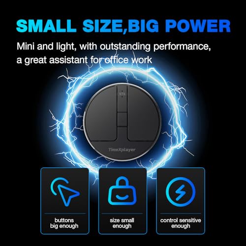 Stylish Mini Round Mouse with Pressure Sensing Reel, Ultra Portable Wireless Mouse Connectivity: Wired, 2.4G and Dual Bluetooth, Rubber Case Included (BT1/BT2-Silver) - style: BT1/BT2-Silver
