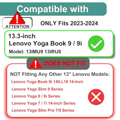 4 Pack Blocking Blue Light Screen Protector for 2024-2023 Lenovo Yoga Book 9i 2-in-1 13.3" 2.8K Dual Screen OLED Touch Laptop- Anti Blue Light Glare Shield (2 Sets - Primary and Secondary Screens)