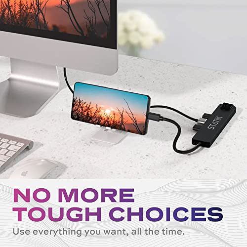 STATIK UltraHub Powered USB C Hub - Multiport Adapter - 8-in-1 Docking Station with 4K USB C HDMI, 100Mbps Ethernet, SD/TF Card Reader & Laptop Dock