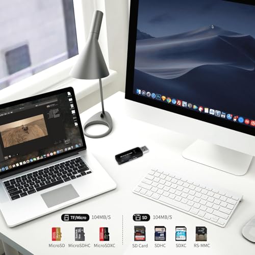 USB 3.0 SD/TF Card Reader - High-Speed Multi Memory Card Adapter for PC, Laptop, Phone