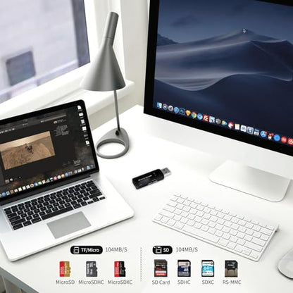 USB 3.0 SD/TF Card Reader - High-Speed Multi Memory Card Adapter for PC, Laptop, Phone