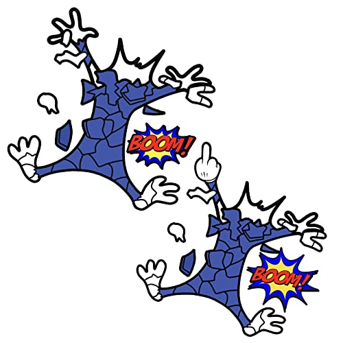Scratch and Dent Fix Car Stickers, Funny Cartoon Cat Splash Into Pieces, Bumper Stickers for Jeep, Van, Auto, Truck, Motorcycle, Laptop, Skateboard, Wall, Window Decals Band-Aid Stickers - color: Tom-m