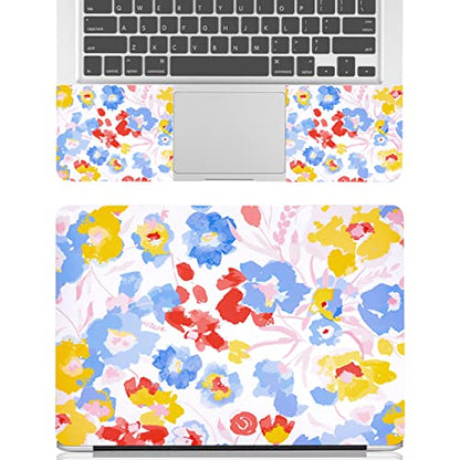 12.1 13 13.3 14 15.4 15.6 Inch Laptop Skin Decal, Laptop Skins Stickers Decals for Notebook PC, Universal Reusable Vinyl Laptop Cover Sticker, Waterproof Art Protector I Yellow Blue Red Flowers - color: Yellow Blue Red Flowers