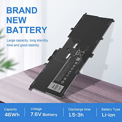 Fancy Buying NNF1C Laptop Battery for Dell XPS 13 2 in 1 9365 XPS 13 9365 2-in-1 2017 XPS 13-9365-D1605TS D1805TS D2805TS D3605TS D3805TS D4605TS Series P71G P71G001 HMPFH 0NNF1C NP0V3 0HMPFH - size: 11*4.8*0.17inch
