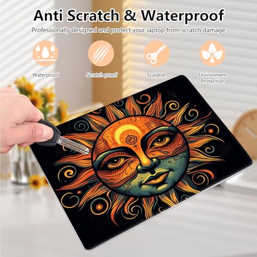 Laptop Skin Sticker Decal 15.6 Inch,12 13 13.3 14 15 15.6 in Laptop Netbook Skins for Notebook,Art Decal Removable Waterproof Scratch Resistant,Universal Vinyl Cover,Cute Sun Face - color: Cute Sun Face