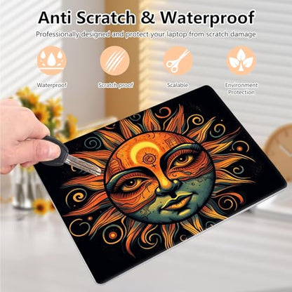Laptop Skin Sticker Decal 15.6 Inch,12 13 13.3 14 15 15.6 in Laptop Netbook Skins for Notebook,Art Decal Removable Waterproof Scratch Resistant,Universal Vinyl Cover,Cute Sun Face - color: Cute Sun Face