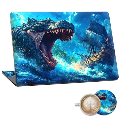 Laptop Skin Sticker Decal 15.6 Inch,12 13 13.3 14 15 15.6 in Laptop Netbook Skins for Notebook,Art Decal Removable Waterproof Scratch Resistant,Universal Vinyl Cover,Blue Glitter Dinosaur - color: Blue Glitter Dinosaur
