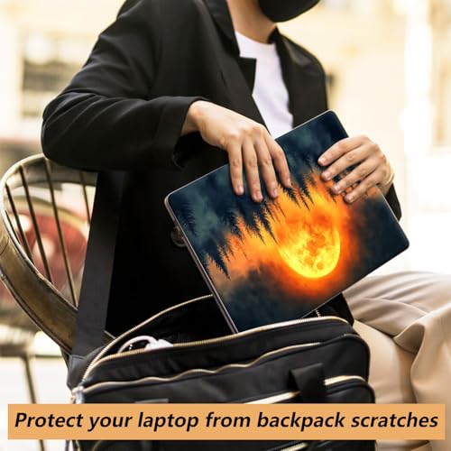 12.1”-15.6” Laptop Skin Sticker (Fits 13”, 13.3”, 14”, 15”, 15.4”) | Reusable Universal Protective Vinyl Art Decal Cover | Waterproof & Scratch-Resistant |Forest Sunrise - color: Forest Sunrise