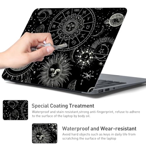12.1-15.6 Inch Laptop Skin Decal, Universal Reusable Vinyl Laptop Cover Sticker, Waterproof Art Decal Protector in Cosmic Sun Moon - color: Cosmic Sun Moon