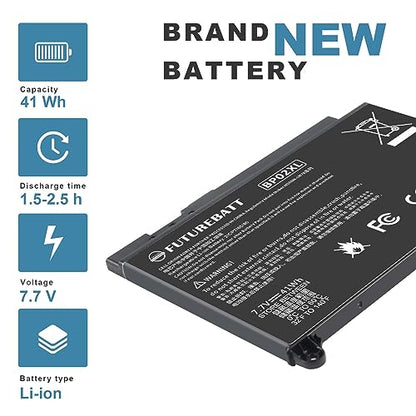 Futurebatt BP02XL 849569-541 Laptop Battery for HP Pavilion Notebook PC 15 Series 15-AU000 15-AU010WM 15-AU018WM 15T-AW000 15Z-AW000 - size: BP02XL 6.69*5.12*0.67 in