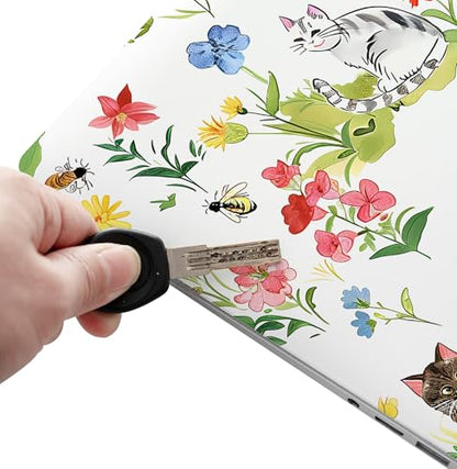 Laptop Skin Sticker 12.1 13 13.3 14 15 15.6 Inches Netbook Sticker Decal Reusable Universal Notebook PC Art Personalized Protector by AORTDES (AD-NEK-86 Garden Cat) - color: Garden Cat