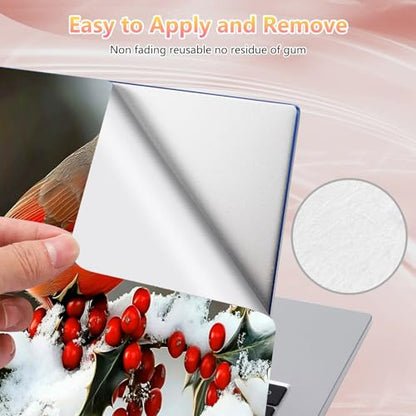 Laptop Skin Sticker Decal 12" 13" 13.3" 14" 15" 15.6",Waterproof Scratch Resistant Vinyl,Reusable Easy to Apply,for MacBook HP Dell Notebooks Netbooks Laptop,2 Wrist Pads,Cardinal Bird Snow - color: Cardinal Bird Snow