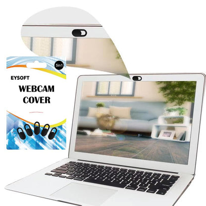 Webcam Cover, Webcam Cover Slide Compatible for Laptop, Desktop, PC, MacBook Pro, iMac, Mac mini, iPad Pro, Smartphone,Protect Your Privacy and Security,Strong Adhesive (Black)