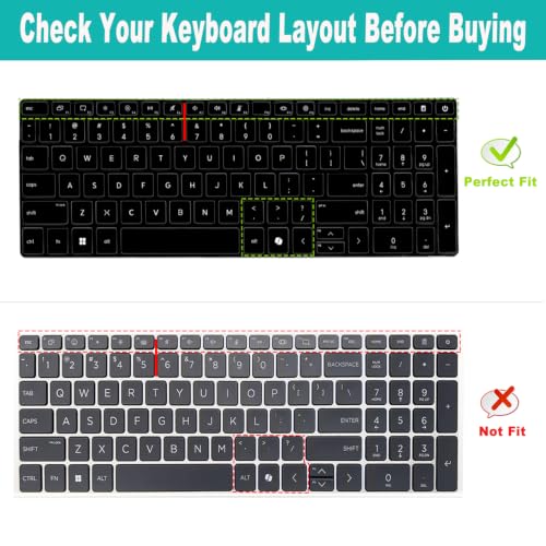 Keyboard Cover for HP OmniBook 3 16-bw 16-by 16-bu 17-dm/dn Series & OmniBook 5 16-by0000nr 16-bw0582nr 16-cf0582nr 17-dm0761nr 17-dn0765nr (NOT FIT OmniBook 5 16-af/ag 16-ba/bc 16-fb) US Layout-TPU - color: TPU
