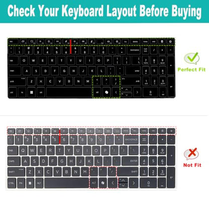 Keyboard Cover for HP OmniBook 3 16-bw 16-by 16-bu 17-dm/dn Series & OmniBook 5 16-by0000nr 16-bw0582nr 16-cf0582nr 17-dm0761nr 17-dn0765nr (NOT FIT OmniBook 5 16-af/ag 16-ba/bc 16-fb)-OPink+Clear - color: OPink+Clear