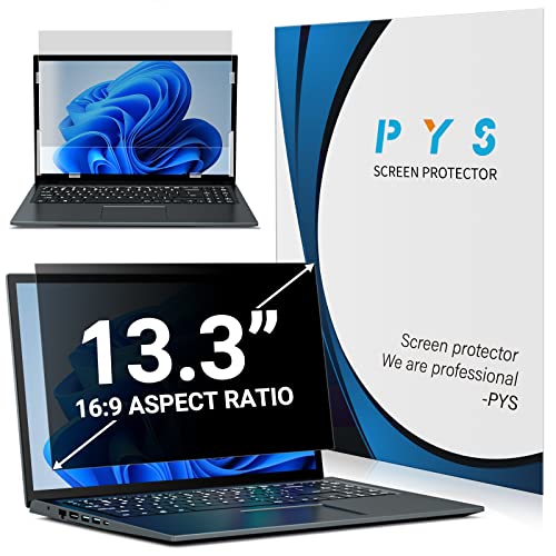 PYS Laptop Privacy Screen 13.3 Inch for HP Dell Samsung Lenovo - Removable Laptop Screen Privacy Shield for 16:9 Widescreen Display - Anti Glare & Blue Light Laptop Screen Filters - size: 13.3-inch (16:9)