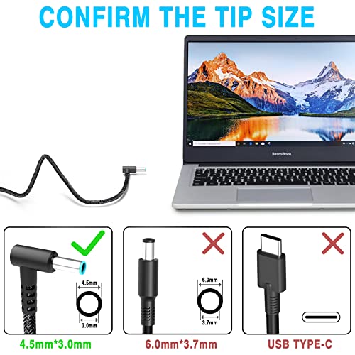 WZXHU 200W Laptop Charger Compatible with HP Pavilion Gaming 15 16 17 15t 17t ZBook Fury Create Studio 15 17 G3 G4 G5 G6 G7 G8 Envy 15 2020 TPN-DA10 L00818-850 Power Supply Cord AC Adapter - color: Platinum Carbon Black