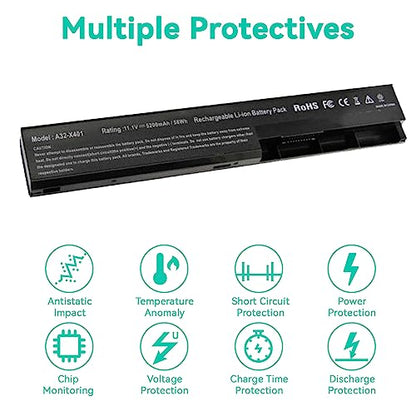 Fancy Buying Laptop Notebook Battery Compatible with Asus X501A X301 X301A X301U X401 X401A X401U X501 X501U A31-X401 A32-X401 A41-X401 A42-X401 - size: 10.13*2.15*0.77inch