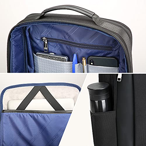 BOPai Intelligent expandable large Smart 15.6 inch Backpack Travel Friendly Water Resistant Anti-Theft Laptop Rucksack with USB Charging Business Laptop Backpack Men Black Multi-Functional - color: Black1