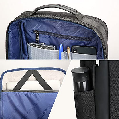 BOPai Intelligent expandable large Smart 15.6 inch Backpack Travel Friendly Water Resistant Anti-Theft Laptop Rucksack with USB Charging Business Laptop Backpack Men Black Multi-Functional - color: Black1