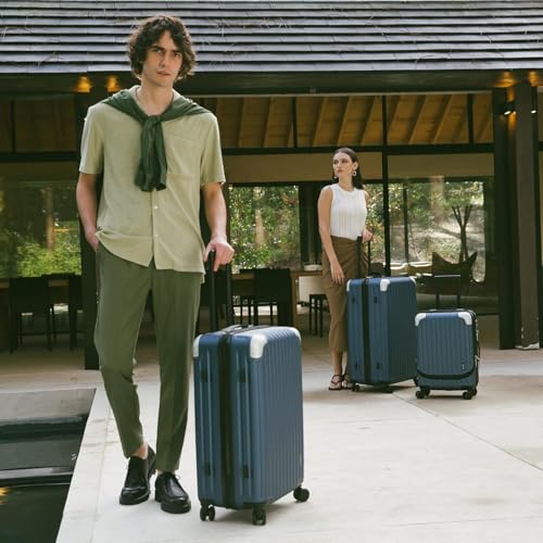 LEVEL8 Grace Luggage Sets Hardshell Suitcase with Wheels, Sturdy Large Suitcase Tsa Lock 20 Inch Expandable Carry on 24 Inch 28 Inch Checked Luggage, 3-Piece Set (20/24/28), Black - color: Black, size: 3-Piece Set (20/24/28)