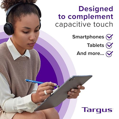 Targus Slim Stylus for Tablets and Smartphones, Metallic Blue (AMM1203US) - color: Metallic Blue, style: Slim Stylus