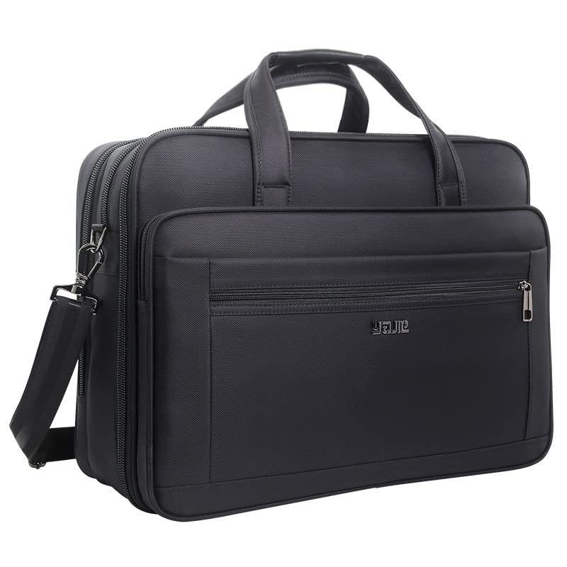 Large Briefcases For Men Canvas Tote Bag 15.6 Inch 17 Inch 19 Inch Laptop Case Work Bags Office Messenger Bag - style: Medium Size（15.6 Inch）