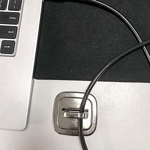 Adhesive Security Plate with Slot for Cables to Lock Down Laptops, Tablets, Monitors and Other Devices （2pcs Unincluded line - color: Computer lock C