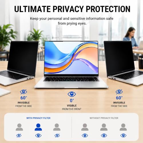 14 Inch Laptop Privacy Screen 16:9 Aspect Removable Anti Glare Blue Light Filter Protector