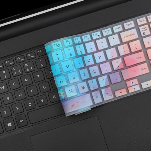 Keyboard Cover for Old Dell Inspiron 15 3000 5000 Series/Inspiron 17 3000 Series/Insprion 17 7786 /Dell G3 3500 3579 3590 3779/Dell G5 15 5500 5505 5587 5590/Dell G7 7590 7790 Series - color: Colorful