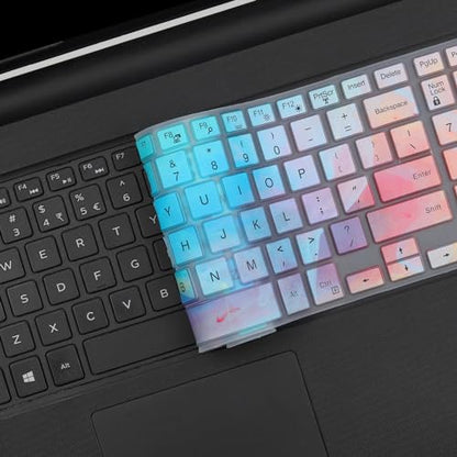 Keyboard Cover for Old Dell Inspiron 15 3000 5000 Series/Inspiron 17 3000 Series/Insprion 17 7786 /Dell G3 3500 3579 3590 3779/Dell G5 15 5500 5505 5587 5590/Dell G7 7590 7790 Series - color: Colorful