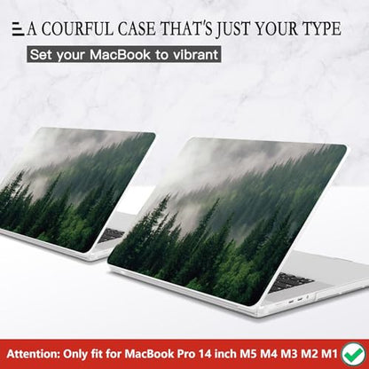 CISSOOK Compatible with MacBook Pro 14 inch Case 2026-2021 M5 M4 M3 M2 M1 | A3434 A3427 A3426 A3112 A3185 A3401 A2918 A2992 A2779 A2442, 5in1 Kit Hard Shell Case, Scratch Resistant, Forest - color: Forest
