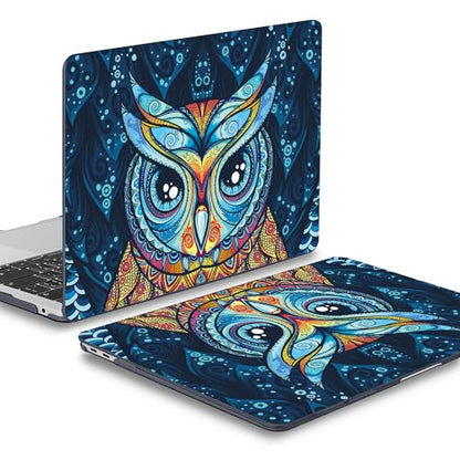 Mektron for MacBook 13 inch Air Case A2337 M1 2020 2019 2018 Release, Ultra Thin Plastic Hard Shell Cover for MacBook Air 13 inch A2179 A1932, Cute Owl - color: Cute Owl