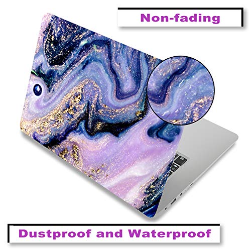 Laptop Skin Sticker Decal, 12" 13" 13.3" 14" 15" 15.4" 15.6 inch Laptop Universal Netbook PC Notebook Vinyl Reusable Skin Sticker Cover Art Decal Case Protector Personalized, Purple Marble - color: Purple Marble