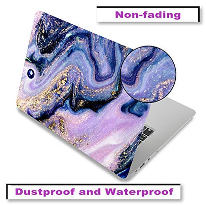 Laptop Skin Sticker Decal, 12" 13" 13.3" 14" 15" 15.4" 15.6 inch Laptop Universal Netbook PC Notebook Vinyl Reusable Skin Sticker Cover Art Decal Case Protector Personalized, Purple Marble - color: Purple Marble