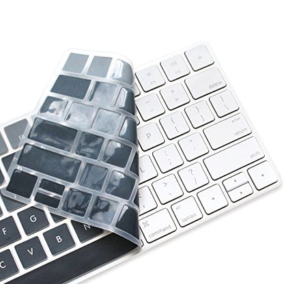 ProElife Ultra Thin Silicone Keyboard Protector Cover Skin for Apple Magic Keyboard & Magic Keyboard 2 (U.S Version, Model: MLA22L/A-A1644, Without Numeric Keypad) (Ombre Gray) - color: Ombre Gray
