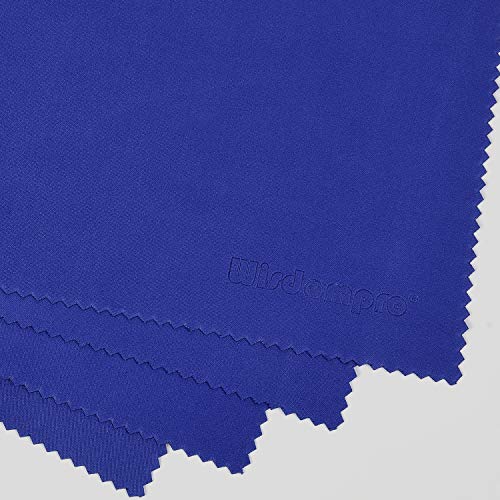 Wisdompro Extra Large 4-Pack Microfiber Cleaning Cloth For Laptop, LCD TV, Computer Screen, Monitor, Tablet, Camera Lens, Glass, Lenses, Phone, iPhone, iPad, other Delicate Surface - Blue (16x16 Inch) - color: Blue
