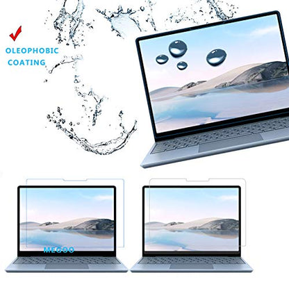 Megoo ArmorShield Surface Laptop Go 3 (2023) 12.4" Glass Screen Protector | 9H Hardness/ Easy Installation/ Ultra Clear/ Tempered Glass, Also Compatible for Surface Laptop Go 2/1(2020), 2 Pack - size: Laptop Go 12.4"