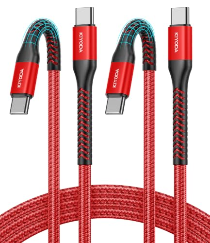 USB C Cable 3A Fast Charging [2Pack 10FT], USB A to USB C Cable for CarPlay | Super Durable USB Type C iPhone Charger USB to USBC Cord for iPhone 17/16/15/Pro Max, Samsung Galaxy S26 and More-Upgraded - color: Red, size: 6FT, style: USB C to USB C