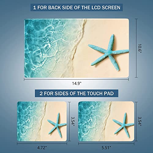 Laptop Skin Sticker Decal 15-15.6 Inches, Universal Reusable Vinyl Sticker for 12.1 13 13.3 14 15.4 Inches Netbook/Notebook PC, Waterproof & Scratch-Resistant (Starfish) - color: Starfish